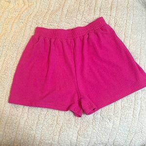 SHEIN High Waisted Hot Pink Shorts